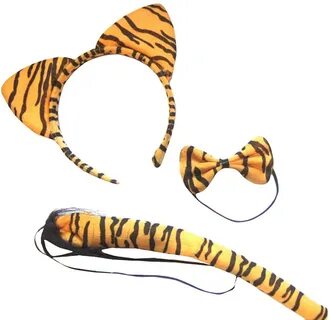 Costumes Tiger Set Ears On Headband & Tail Set Fancy Dress C
