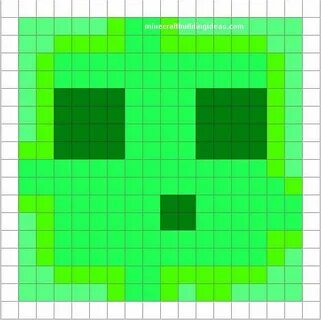 Minecraft Pixel Art Templates: Slime Minecraft pixel art, Pi