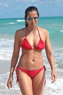 Padma Lakshmi - Bikini Candids in Miami GotCeleb