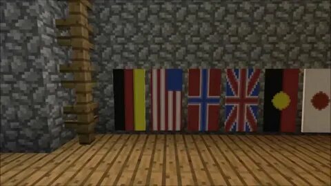 Minecraft how to make the american flag (banner) - YouTube