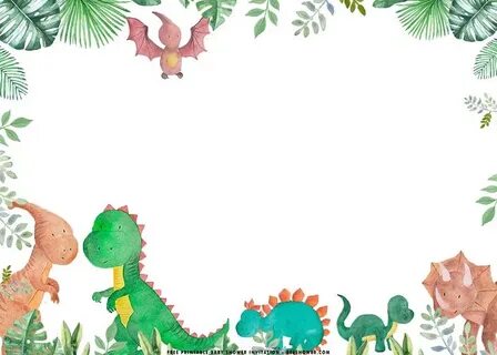 FREE Printable) - Dinosaur Baby Shower Invitation Templates 