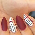Bana on Instagram: "First time doing Burberry nails and sinc