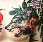 #wolf #tatuaje #art #tattoo #lobo Wolf tattoos, Traditional 