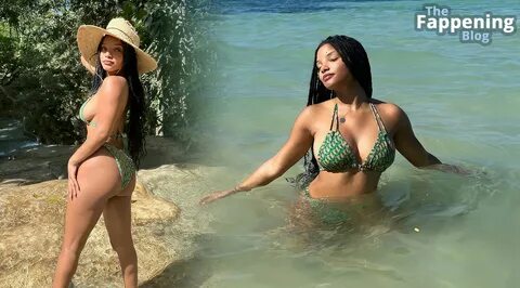 Halle Bailey Shows Off Her Stunning Figure in a Swimsuit (5 Photos + Video)