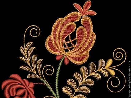 Machine embroidery design by Khokhloma bt003 - купить на Ярм