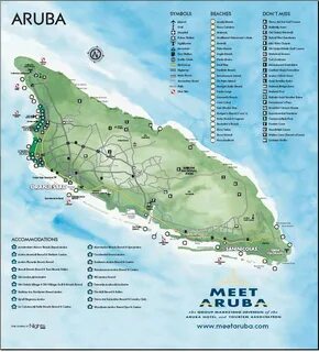 Аруба на карте мира / Подробные карты Арубы / Карта отелей