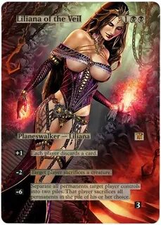 ♕ LILIANA OF THE VEIL + FREE GIFTS INNISTRAD MTG ALTERED ART