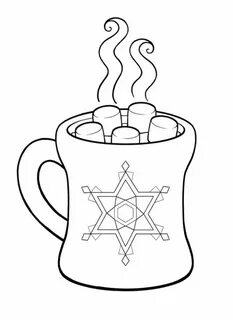 Image result for hot chocolate clip art Christmas coloring p