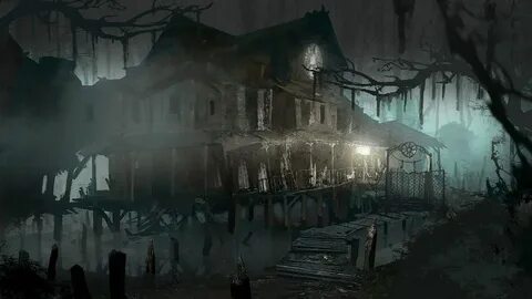 Swamp House Concept Art from Resident Evil 7: Biohazard Resi