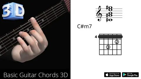 Guitar 3D Chords : C# min7 - Do# Minor Seventh - Polygonium 