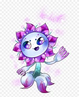 Cartoon Violet Fictional Character - Pvz Alien Flower, HD Pn