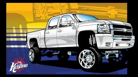 Lifted Chevy Truck 4x4 Vector Clip Art Chevy trucks, Trucks,