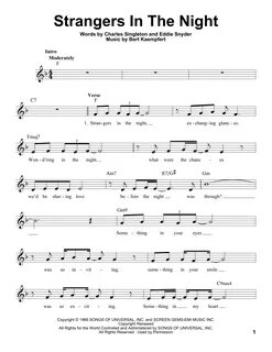 Strangers In The Night Sheet Music / Strangers In The Night 