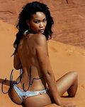Chanel Iman Autographed Signed 8 × 10 SI Photo UACC RD AFTAL