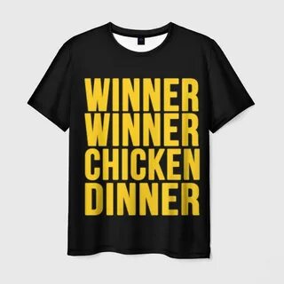 ✅ Мужская футболка 3D Winner winner chicken dinner ❤ - купит