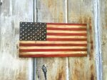 Rustic Bullet Star Flag Wood American Flag 12x24 or 16x24 Am