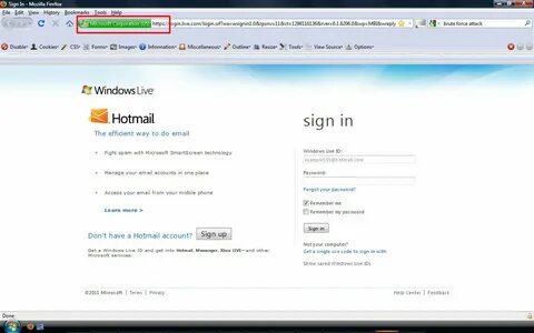 The Hotmail Sign In page allow you to login into your Hotmai