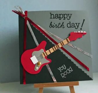 Happy Birthday Card Guitar Simple : Greeting Cards