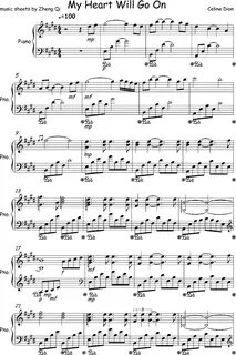 My Heart Will Go On Piano Sheet Music : Partitura - Titanic 