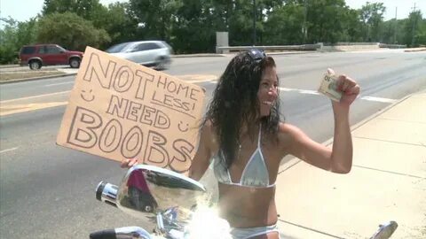 Woman panhandles for breast implants - CNN Video