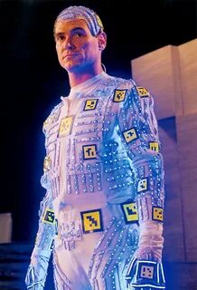 LED light suit built for Watchmen's Dr. Manhattan special . 