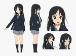 Mio Akiyama Name Icon - Anime Side View Whole Body, HD Png D