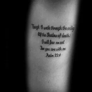 40 Psalm 23 Tattoo Designs für Männer - Bibel Verse Ink Idee