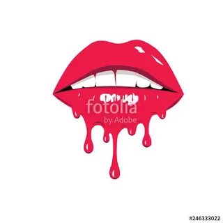 Dripping Lips Vector at Vectorified.com Collection of Drippi