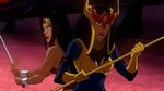 27 Wonder Woman and Big Barda vs Female Furies Fight Scene S