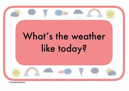 What's the Weather like today? - Printable Teaching Resource