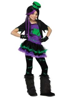 Girls Funky Frankie Costume - Halloween Costumes