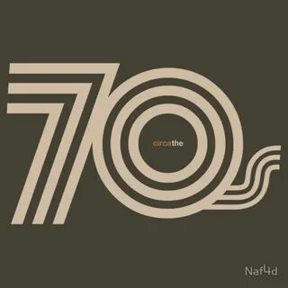 TShirtGifter presents: Born in the 70's Numbers typography, 