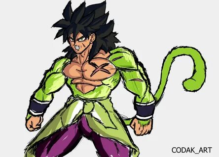 Super Saiyan 4 Broly (Sketch) - Sketchocean