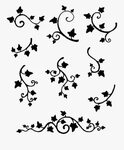 Line Clipart Ivy - Simple Ivy Tattoo Design , Free Transpare