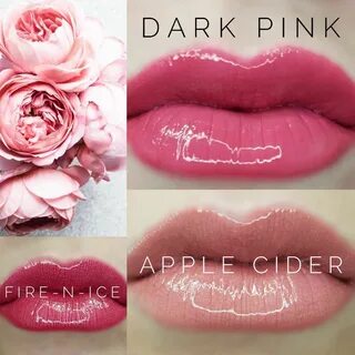 LipSense Dark Pink + Apple Cider + Fire 'N Ice Розовые губы