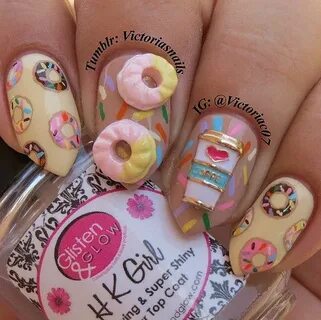 30 Doughnut Nail Art Designs That Will Satisfy Your Sweet To