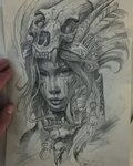 Aztec Woman Drawing - Фото база