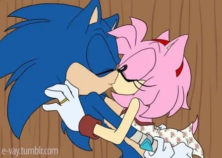 Sonamy kissing Sonic, Sonic heroes, Sonic art