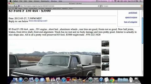 Craigslist Farmington New Mexico - Used Cars and Trucks Unde