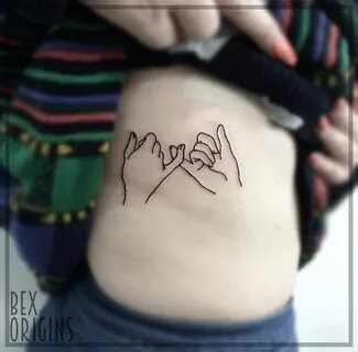 Cute and simple pinky promise tattoo on the ribs for this lo