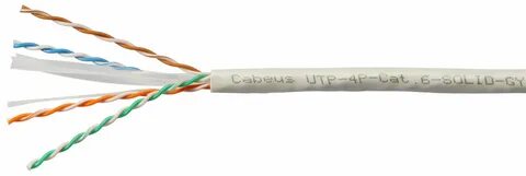 Купить кабель витая пара Cabeus UTP-4P-Cat.6-SOLID-GY 6 4 па