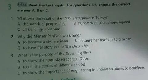 38.4.2.1 Read the text again. For questions 1-3, choose the 