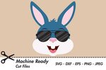 Cool Boy Bunny Rabbit Face with Shades Graphic by CaptainCre
