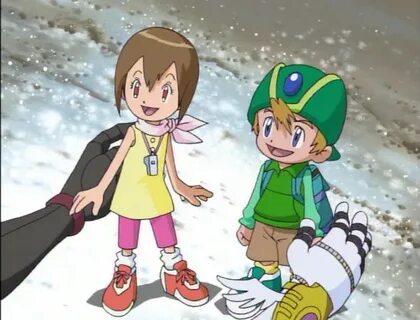 Kari and T.K. (from "Digimon Adventure") Digimon adventure 0