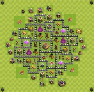 Trophy (Defense) Base TH8 - Clash of Clans - Town Hall Level