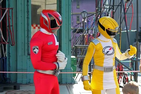 Yellow Operation Overdrive Power Ranger and the Red S.P.D.. 