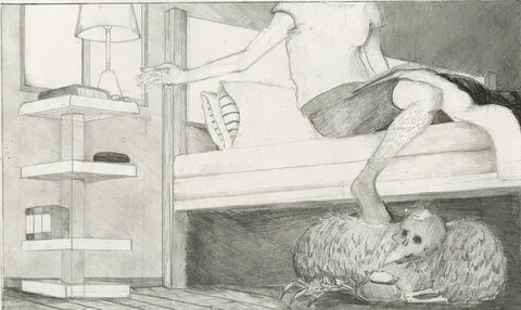 Monster Under Bed Drawing / The monster under the bed. - My 