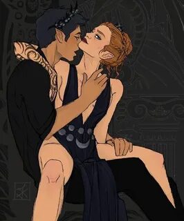 Rhys and Feyre at the court of nightmares A court of mist an