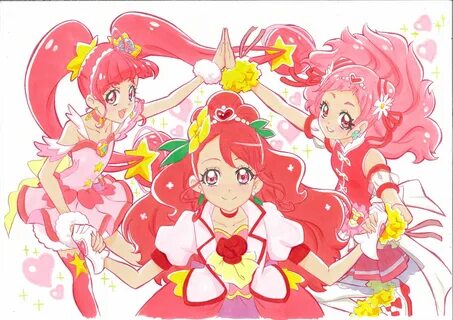 Cure Star, Cure Grace and Cure Yell - pretty cure অনুরাগী Ar