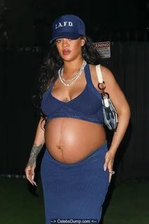 Pregnant Rihanna spotted after leaving from dinner at Nobu, 